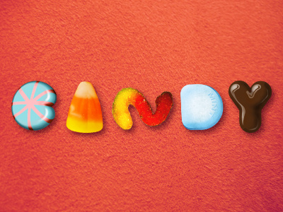 Candy candy typography