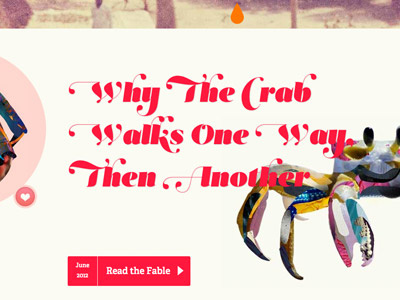 Crab Story Panel crab fable font face love mixel nigeria story walk