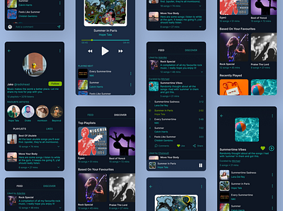 Social Playlist App app challenge design mobile music social ui