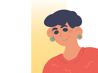 Flat illustration of a nice guy