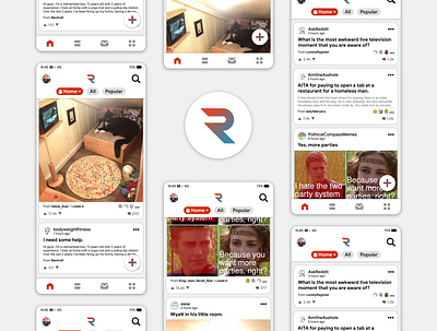 Concept for a Reddit App concept mobile mockup reddit app ui ux