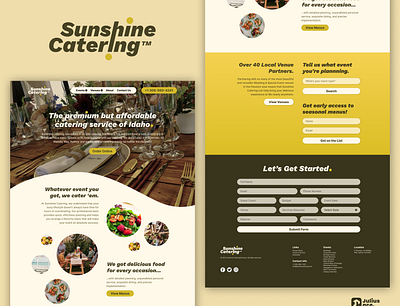 Sunshine Catering (template) branding logo ui ux web design