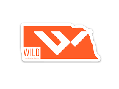 WILD Hat Co. - Nebraska Sticker nebraska sticker wild hat company