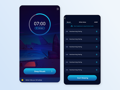 UI/UX: Sleep ASMR Sounds