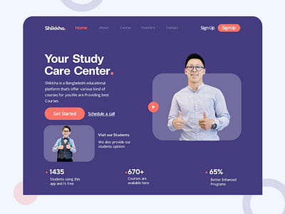 Online School UI/UX Design. app branding design ui ux