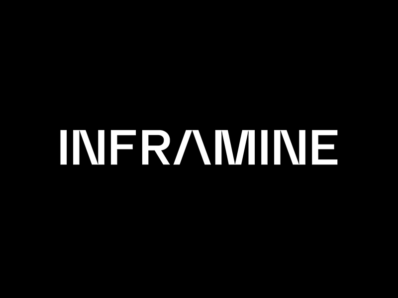 INFRAMINE block chain branding brutalism chemistry industrial logo manufacturing shipments