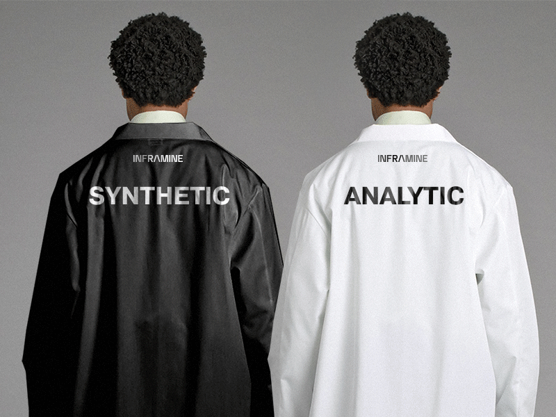 INFRAMINE / Dr Synth block chain branding brutalism chemistry uniform