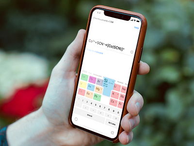Chemistry keyboard app chemistry clean iphone keyboard science ui