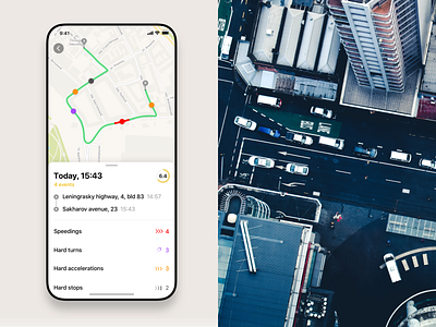 Element / trip overview app auto automative clean connected car ios iphone smart car ui