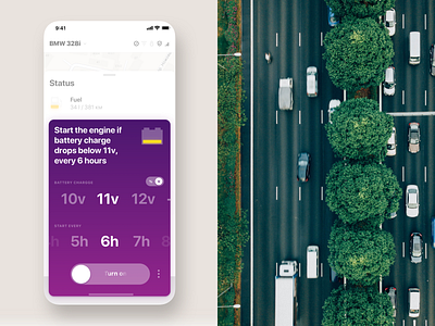 Element – Engine Start Automation app auto automative clean connected car ios iphone mobile smart car ui
