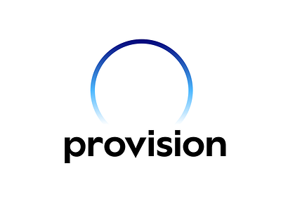 Provision communications branding clean design logo