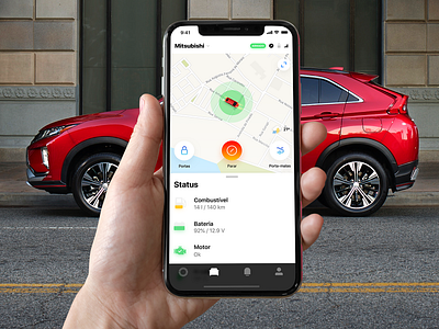 Remote your car app auto automative connected car ios iphone mobile smart car ui