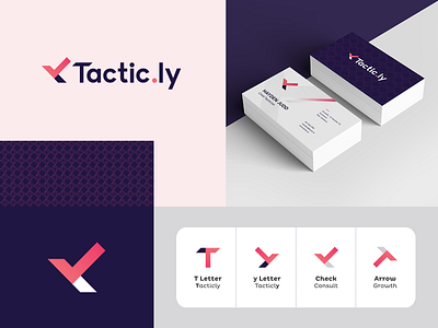 Tactic.ly Logo abstract abstract design agency brand brand identity branding company consulting design idenity logo software ui design vector visual identity