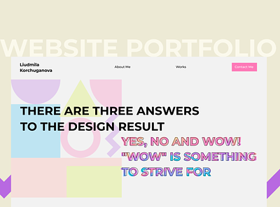 Website portfolio graphic design ui