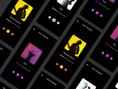 Concept design for a music streaming service app design graphic design ui ux vector