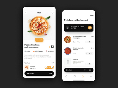 Delivery app delivery food mobile ui