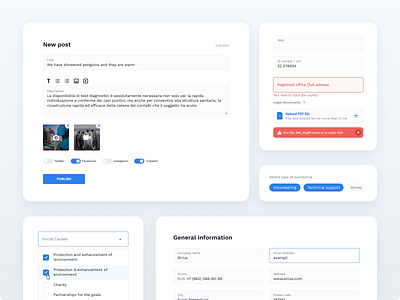 Sirius Platform card chart components design system dropdown error field guidlines input product design social platform styleguide switcher tag uikit uiux