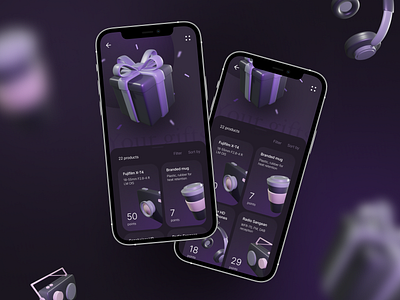 Just for fun 3d app application branding gifts mobile mobileapp mobilescreen purple ui