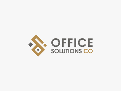 Office Solutions Co. arabic architecture corporate logo modern office pattern solutions