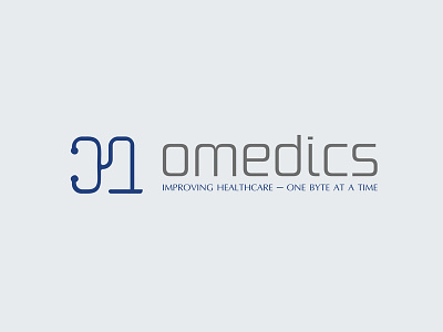 Omedics branding byte corporate design health health center healthcare hospital logo medic medical programming stethoscope