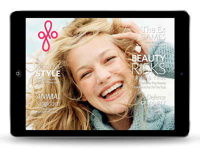 Glo Ipad App design fashion ipad magazine mobile ux