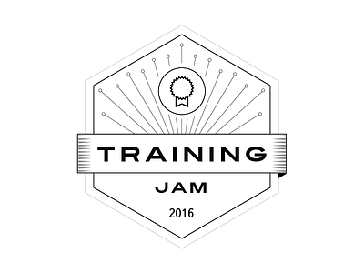 Training Jam Logo (WIP) badge black branding certificate circuit icon identity logo
