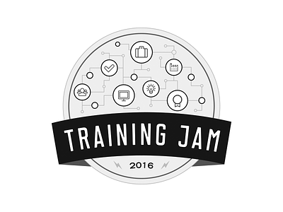 Training Jam Logo 2 (WIP) badge black branding certificate circuit icon identity logo