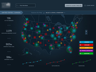 Data Visualization / Interactive Map app color data visualization kiosk lora map montserrat nonprofit ui ux