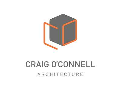 Craig O'Connell Architecture Logo architect architecture branding cube identity logo minimal