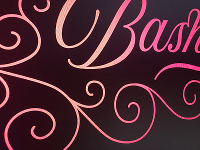 Bash! branding decorative fancy lettering logotype retro script swash swirl typography vintage