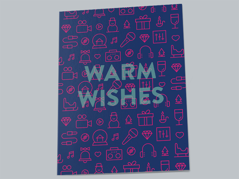 Belmondo Holiday Card 2017 collateral marketing graphic design print card greeting card icons icon typography pattern holiday