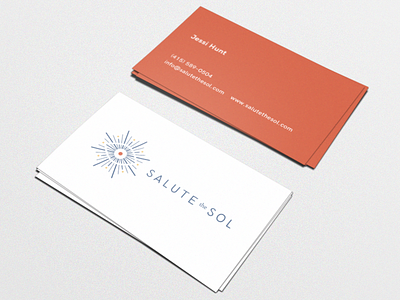 Salute the Sol Business Cards brand branding business cards coach coaching hk grotesque identity lifestyle logo logotype sun