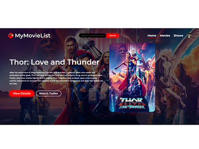 UI For a movie streaming website