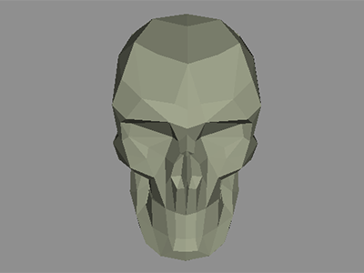 Skullpoly 3d lowpoly