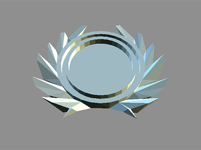 lowpoly merit wreath lowpoly