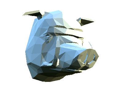 Boaris lowpoly sculpture