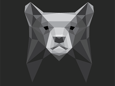 Blackbear animal bear polygon vector