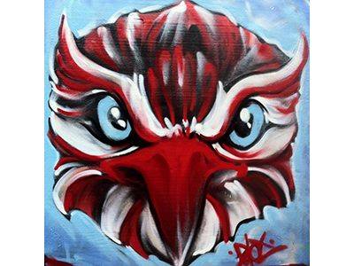 hexagowl animal graffiti owl spraypaint streetart