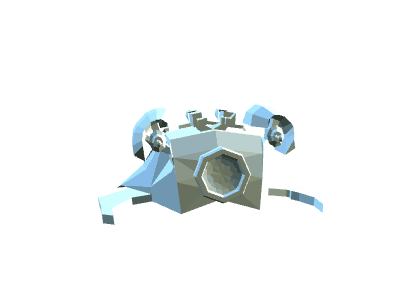 Space Ship Rotary views gif lowpoly spaceship turntable
