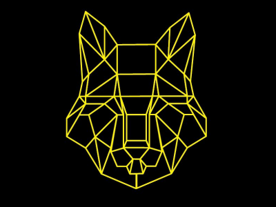 wireframe wolf