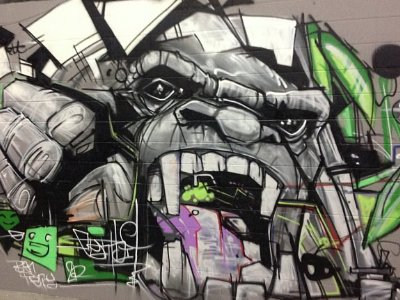 Crossfit Mural abstract animal ape crossfit gorilla graffiti mural