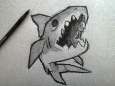 shark sketch ballpoint drawing shark sketch