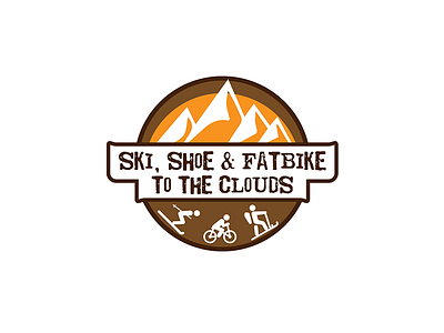 Mountain Adventure Logo adventure cycling design fat tyre logo mountain skiing travel trekking