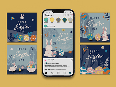 Social Media Post Template - Happy Easter Day