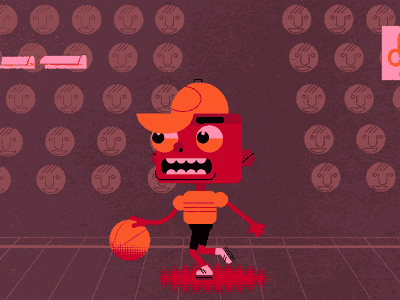 Don't stop dribbling! 2d animation basketball