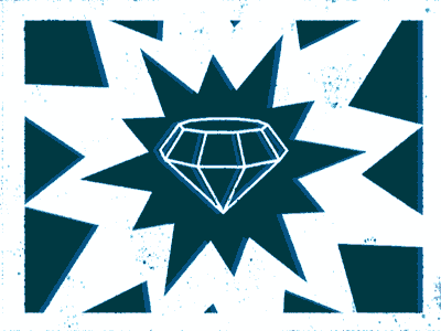 Diamond Screenprint 2d animation diamond