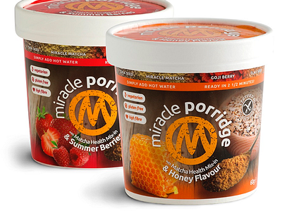 Miracle Porridge packaging branding food packaging