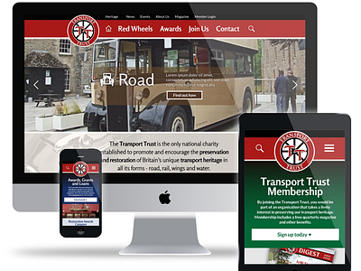 Transport Trust website non profit responsive transport ui web design