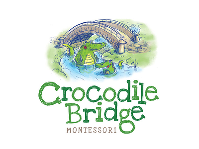 Crocodile Bridge logo logo design