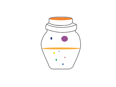 Magic Jar color design graphic design illustration line art minimal vector